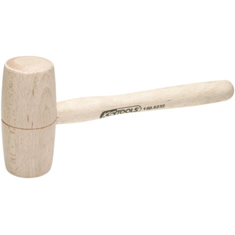 KS TOOLS 140.5232 Maillet bois 300g - tête 60mm - avec manche frêne galbé