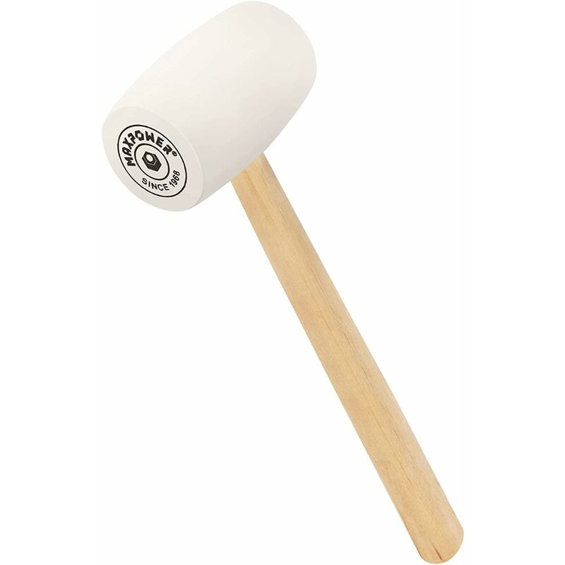 Maillet Caoutchouc Blanc Maillet en Caoutchouc- 355mm,680g - Diamètre Tête 60mm