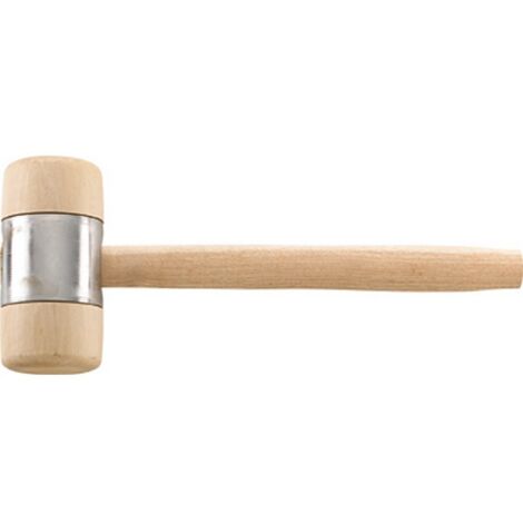 Maillet en bois, Long. de la tête de frappe : 140 mm, Ø de la tête 70 mm