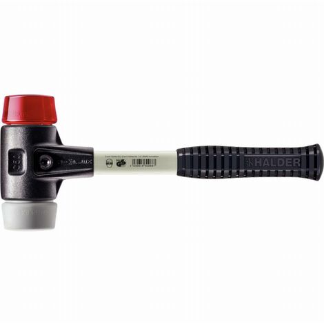 Maillet HALDER SIMPLEX TPE moyen / plastique avec boîtier en fonte malléable renforcée et manche en fibre de verre - D=60 mm - 3736.060
