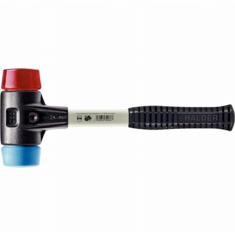 Maillet HALDER SIMPLEX TPE souple /plastique avec boîtier en fonte malléable renforcée et manche en fibre de verre - D=60 mm - 3716.060
