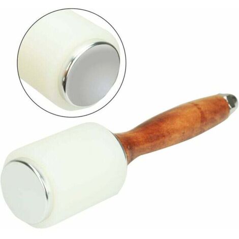 Maillets en bois Marteau en cuir Leathercraft, maillet en cuir de vachette coudre maillet en bois bricolage Leathercraft avec manche en bois, marteau à découper en cuir