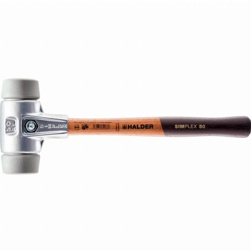 Maillet Halder simplex tpe moyen avec boîtier en aluminium et manche en bois - D=30 mm - 3103.030