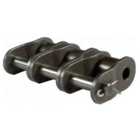 Maillon coudé triple pour chaine nickelée norme ISO 06B3