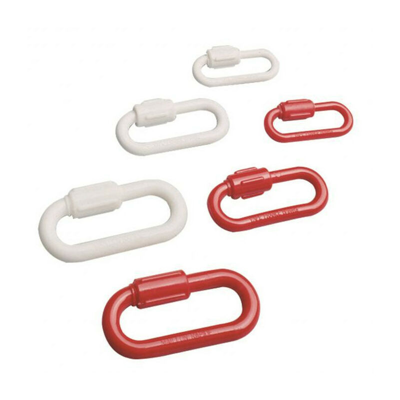 Maillon rapide plastique pour chaine de signalisation - Coloris: Rouge - Ø mm: 8