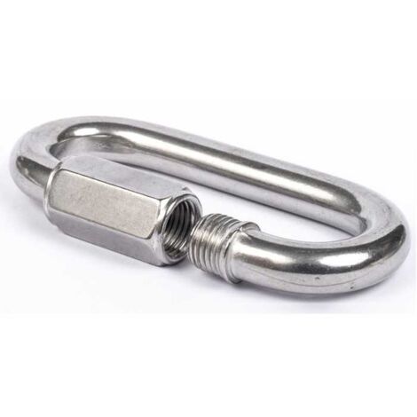Lot De 5 Maillons Rapides Acier Zingué 3.5 Mm – Mousquetons à Visser – Charge 50 Kg