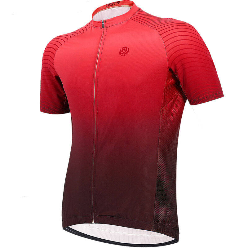 

Maillot ciclista degradado ropa deportiva de ciclismo, camiseta de manga corta, talla de la UE,Rojo, L - West Biking