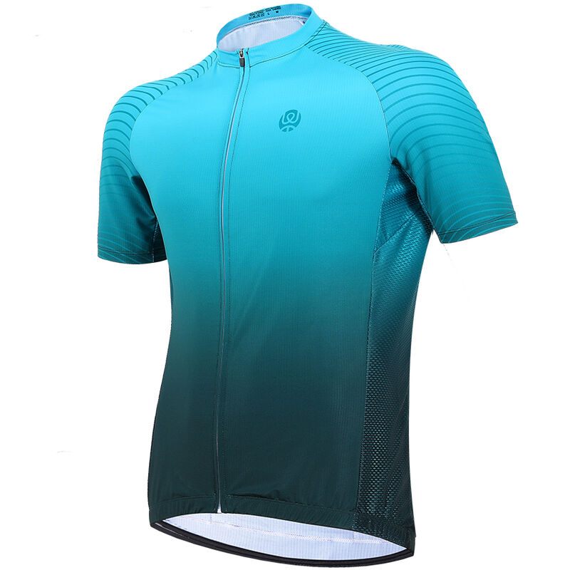 

Maillot ciclista degradado ropa deportiva de ciclismo, camiseta de manga corta, talla de la UE,Lago azul, M - West Biking