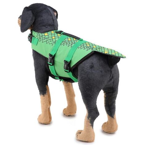 maillot De Bain Pour Animaux De Compagnie Gilet De Sauvetage (crocodile Vert M), Maillot De Bain Rflchissant - Gilet De Sauvetage Pour Chiens