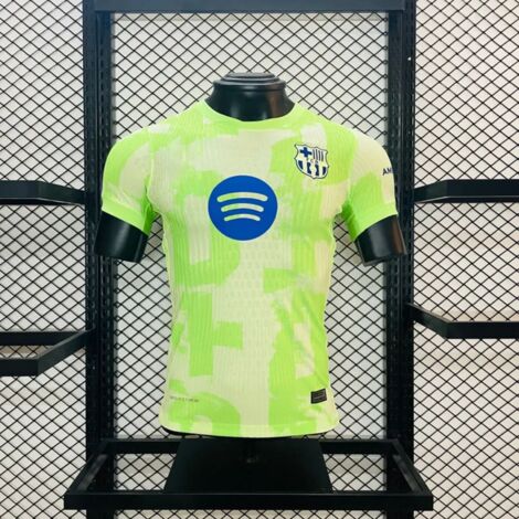 Maillot de football édition spéciale vert fluo pour supporters, deuxième maillot extérieur du FC Barcelone saison 25-26, inspiré de la Coupe du Monde-S