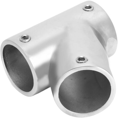 Main Courant de Bateau en Acier Inoxydable, Connecteur 3 Voies à 60° pour Tube Φ22mm (7/8in)