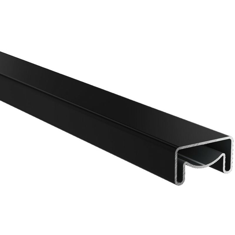 Levigne - Main Courante Carree 50 27 Alu Noir Brillant Longueur 200 Cm