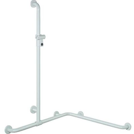 Main courante de douche Hewi SERIE 801 perpendiculaire 1.25 m wa je 762mm blanc pur