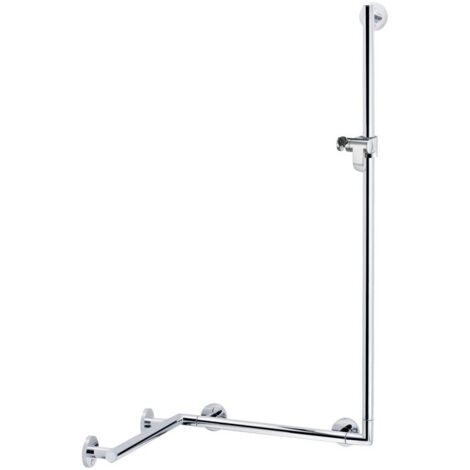 Main courante de douche PLAN avec barre de douche 597/880/1265 mm aluminium anodisé argent KEUCO