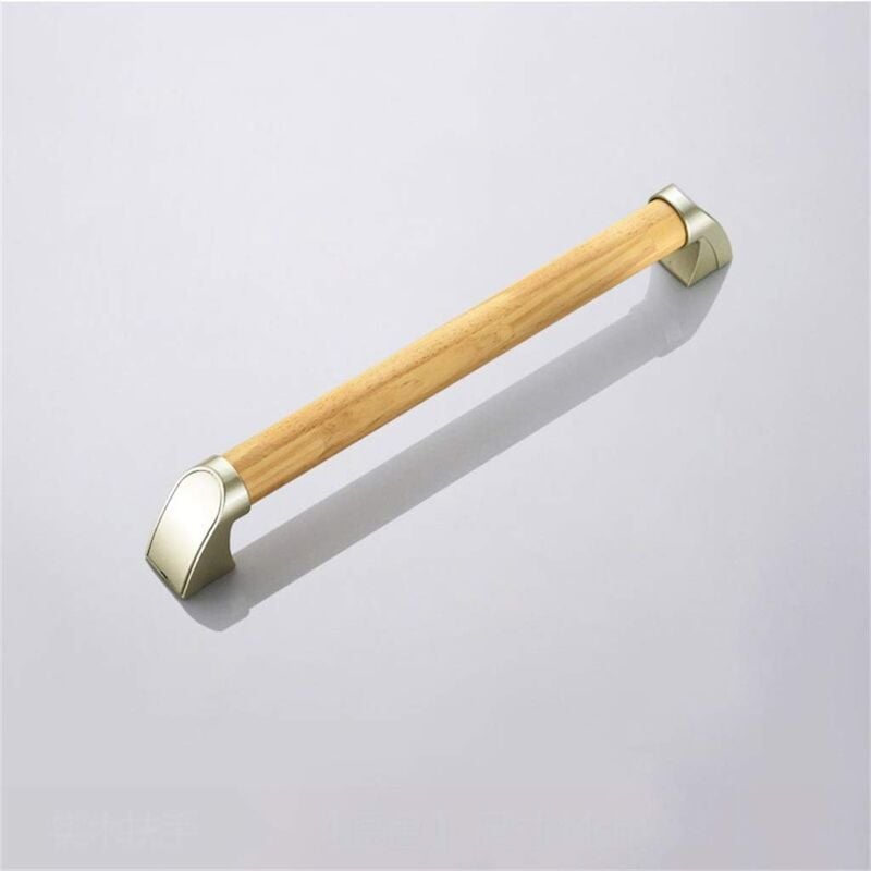 Tonchean - Main courante en bois, main courante naturelle à montage mural en bois, barre d'appui de douche en grain de bois pour salle de bain, rails