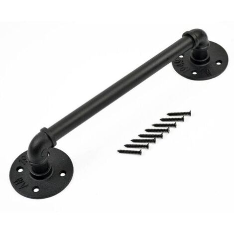 Main Courante en Fer Forgé pour Escalier – Rampe de Sécurité Intérieure et Extérieure – Adaptée aux Enfants et Personnes Âgées – 30 cm