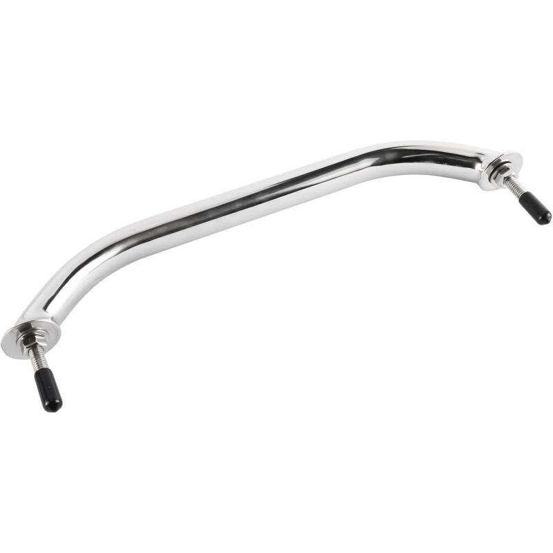 Main Courante Marine de Poignée de Poignée de Bateau Ovale Robuste en Acier Inoxydable Poli avec Bride et Goujon(12)