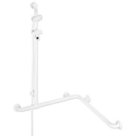 Main courante reglable, longueur de tuyau 1100 mm, blanc pur HEWI