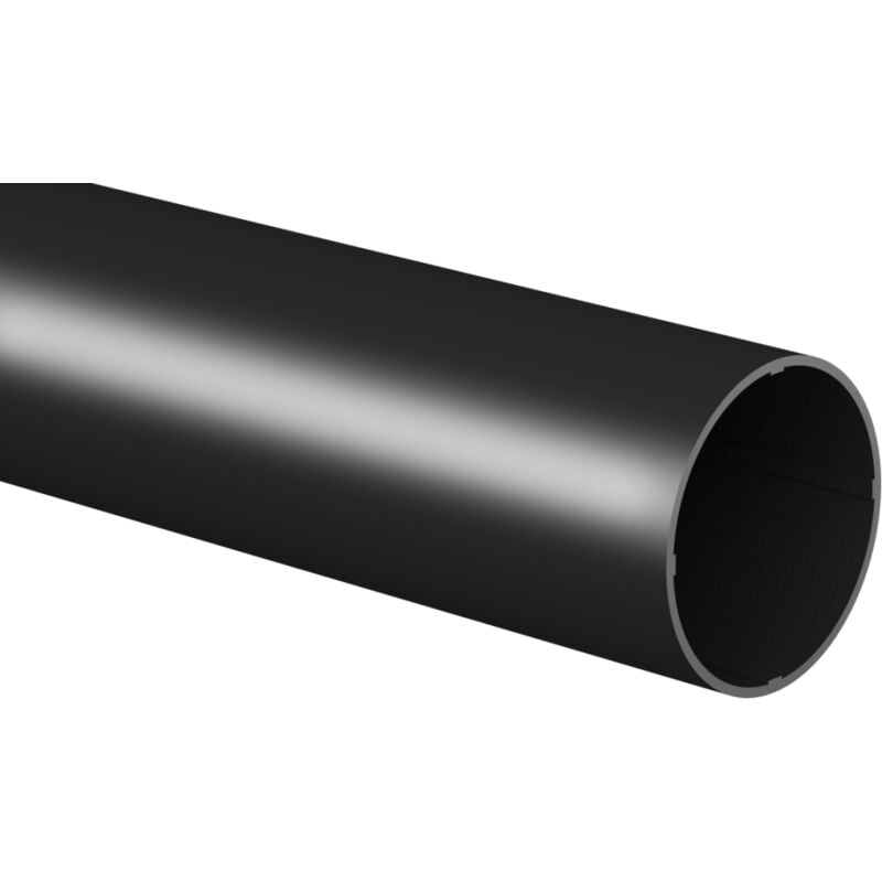 Main Courante Ronde Alu Noir Brillant Diam 50 Longueur Noir Brillant 200 Cm