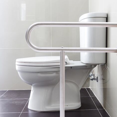 Main courante WC Poignée d'appui pour salle de bains Poignée en acier inoxydable en forme de U