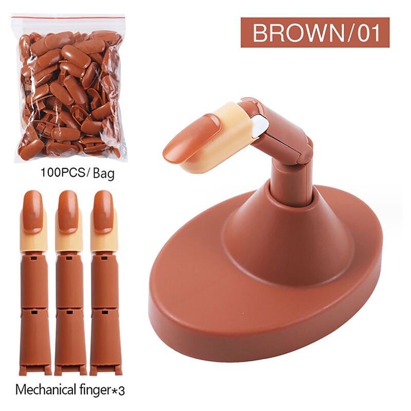 Main d'entraînement mécanique pour ongles en acrylique Embouts d'ongles en silicone