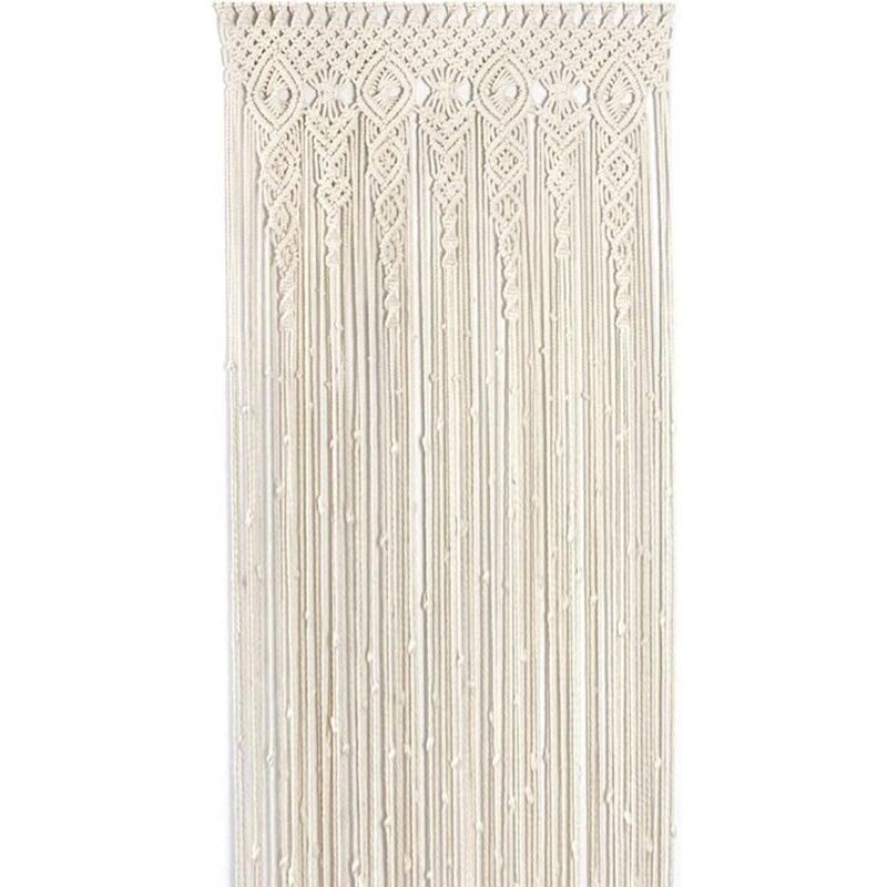 Main-tenture Murale en Coton Tissé,Tapisserie De Macramé Boho,Chambre Divider Art Tissé Chic Moderne Rideau pour Wedding Home Decor-Beige 100x200cm