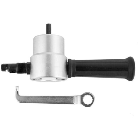 Main Tôle Grignoteuse Scie Coupe Double Tête Outil de Coupe en Métal Forage Perceuse pour Voiture Réparation Entretien