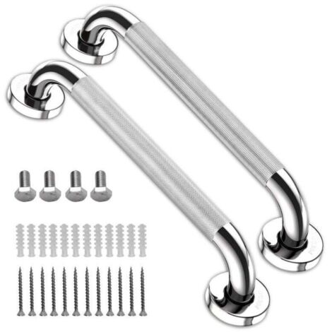 Mains courantes en acier inoxydable, rampe de sécurité moletée, rampe de douche sans barrière pour toilettes, accoudoir d'équilibre