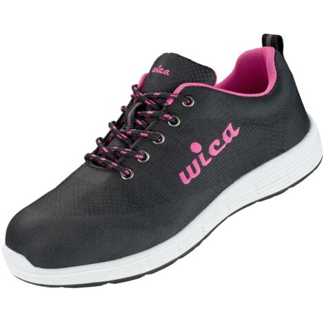 MAIRA Halbschuhe Gr.40 WICA® Schwarz / Pink EN ISO 20345 S1P SRA