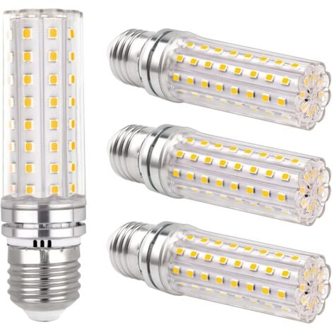 MEMKEY Mais E27-LED-Glühbirne, 18 W, 220–240 V, 1200 lm, Kaltweiß 6000 K, nicht dimmbar, entspricht 100 W Glühlampe, E27-LED-Glühbirne für Innenbeleuchtung, Kronleuchter/Schreibtischlampe/Wandlampe, 4 Stück