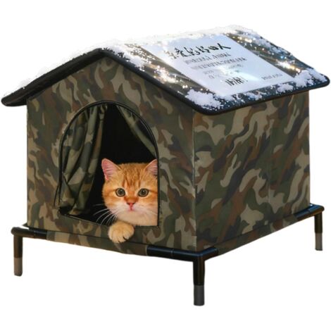 Maison Chat Extérieur Abri Isolé Imperméable,Abri À Chat Résistant Au Vent