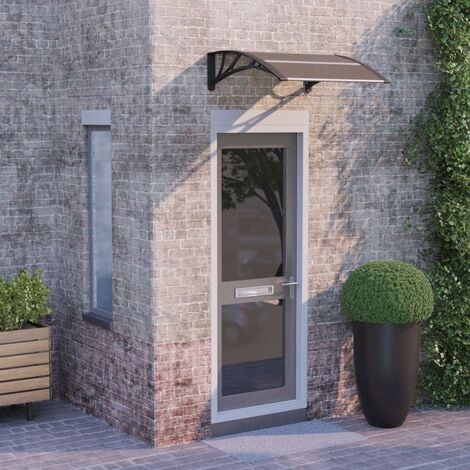 Maison Chic – Auvent de porte marquise d'entrée 80x80 cm – Polycarbonate résistant aux intempéries – Installation facile avec accessoires inclus - BV665951