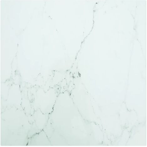 Maison Chic – Plateau de table 50x50cm en verre trempé 6mm – Design marbre – Durable et facile à nettoyer – Pour tables à manger et basses