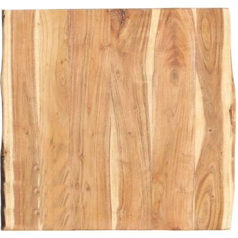 Maison Chic – Plateau de table en bois d'acacia massif 58x(50-60)x3,8 cm – Épaisseur 38 mm – Grain naturel et bords vivants – Surface polie et laquée