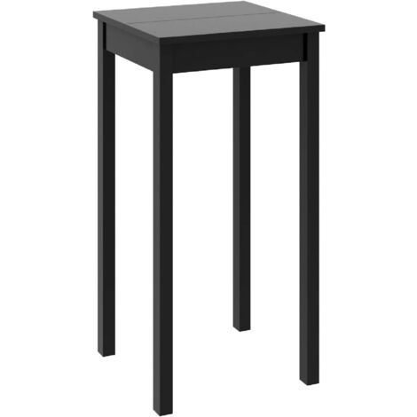 Maison Chic – Table haute de bar noire en MDF 55 x 55 x 107 cm – Design contemporain pour petits espaces – Facile à assembler et à nettoyer