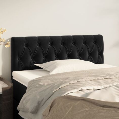 Maison Chic – Tête de lit noire en velours 100x7x78/88 cm – Hauteur réglable – Pieds en bois pour robustesse – Soutien confortable pour lecture