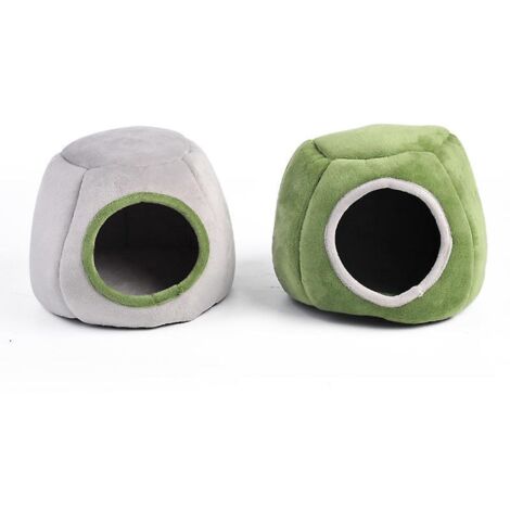 maison Cochon D'inde, 2 Pices Maison Hamster Chaleureuse Confortable Lavables Coupe-vent Lit De Cochon D'inde Avec Coussinet Amovible Pour Hamster