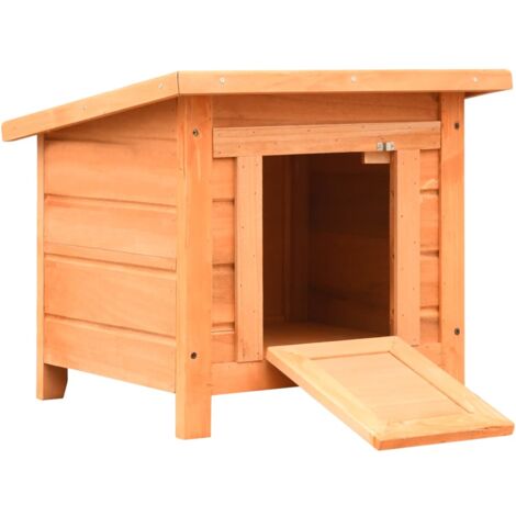 Maison de chat Niche pour chat Pin massif et sapin 50 x 46 x 43,5 cm 23923