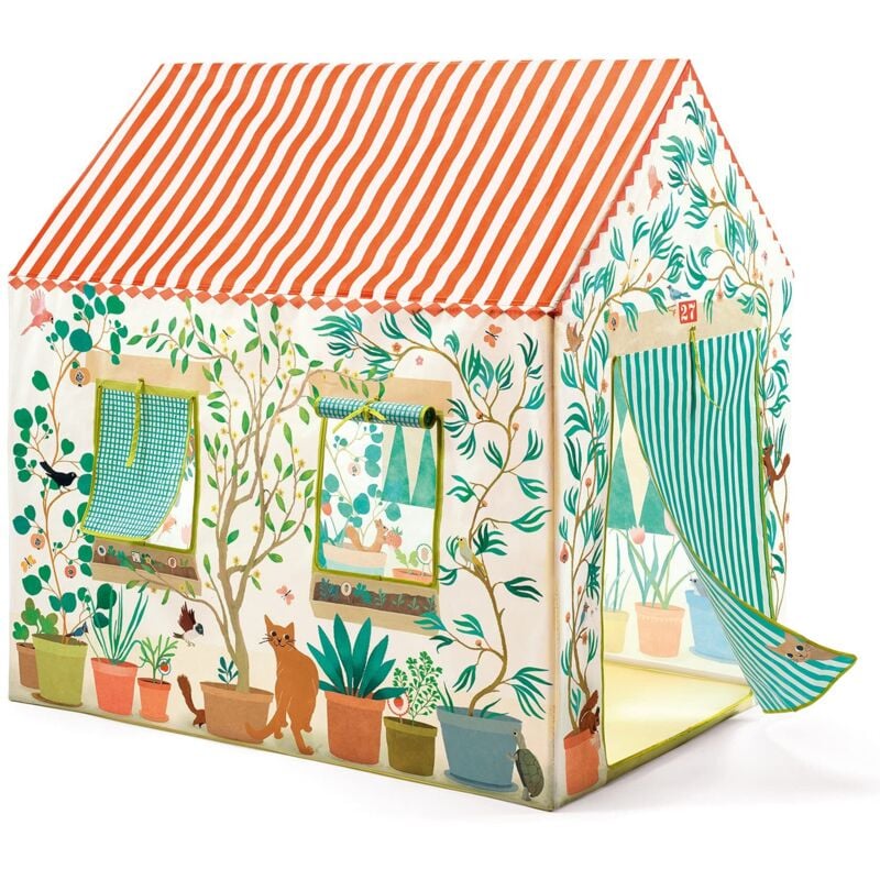 Maison de Jeu Enfant - Cabane Intérieure Spacieuse, Légère, Multicolore - Montage/Démontage Facile - 1 Toile, 3 Fenêtres, 1 Porte, Armatures