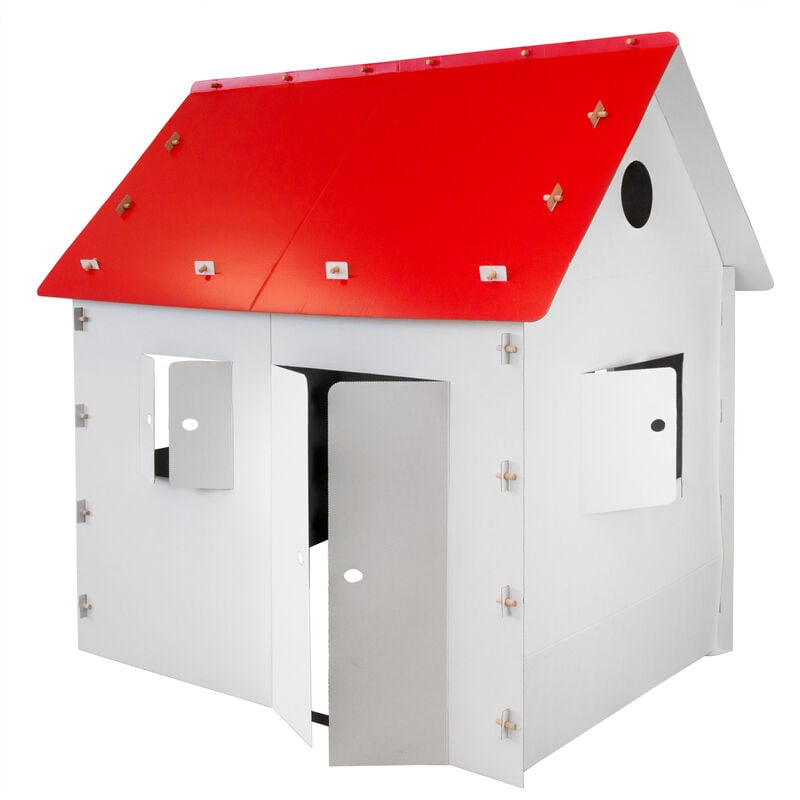 Kingpower - Maison de jeu pour enfants Maison en carton Maison en carton Papier en carton Boîte en papier Maison papier Maison pour enfants Intérieur