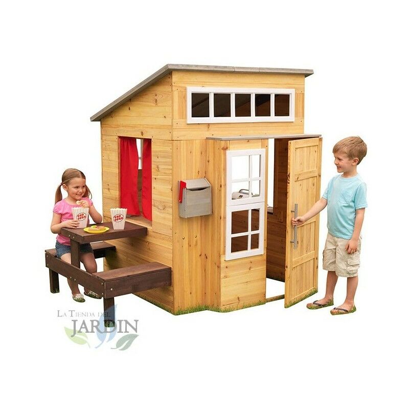 Suinga - Maison de jouet en bois d'extérieur moderne