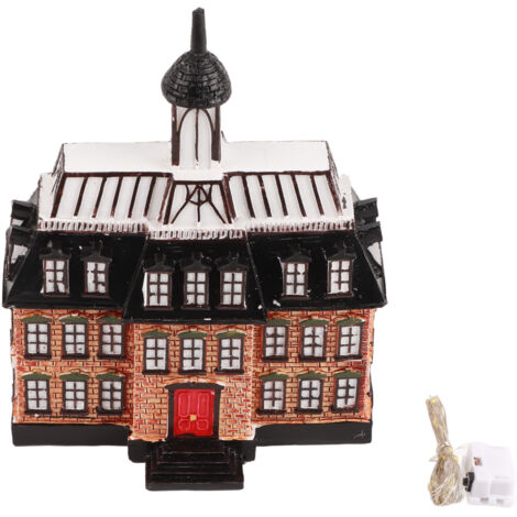 Maison de Noël LED en Résine Artisanale - Cadeau de Fêtes pour Amis et Famille