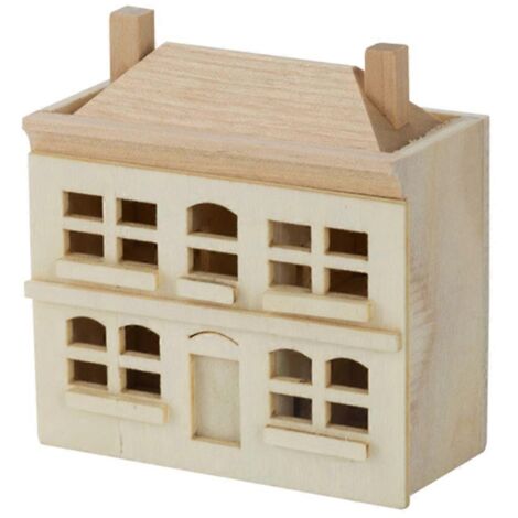 Maison de poupée en bois, modèle réduit multifonctionnel pour festival et fêtes.