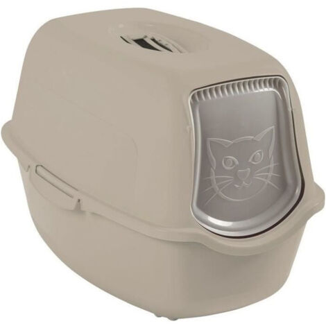 Bac à litière pour chat – Dimensions 56x40x39 cm – Plastique recyclé sans BPA – Filtre à charbon intégré pour odeurs – Rotho