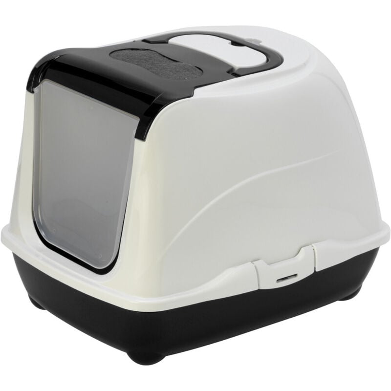 Maison de toilette, Loki noir, 38 x 50 x H37 cm, pour chat Flamingo