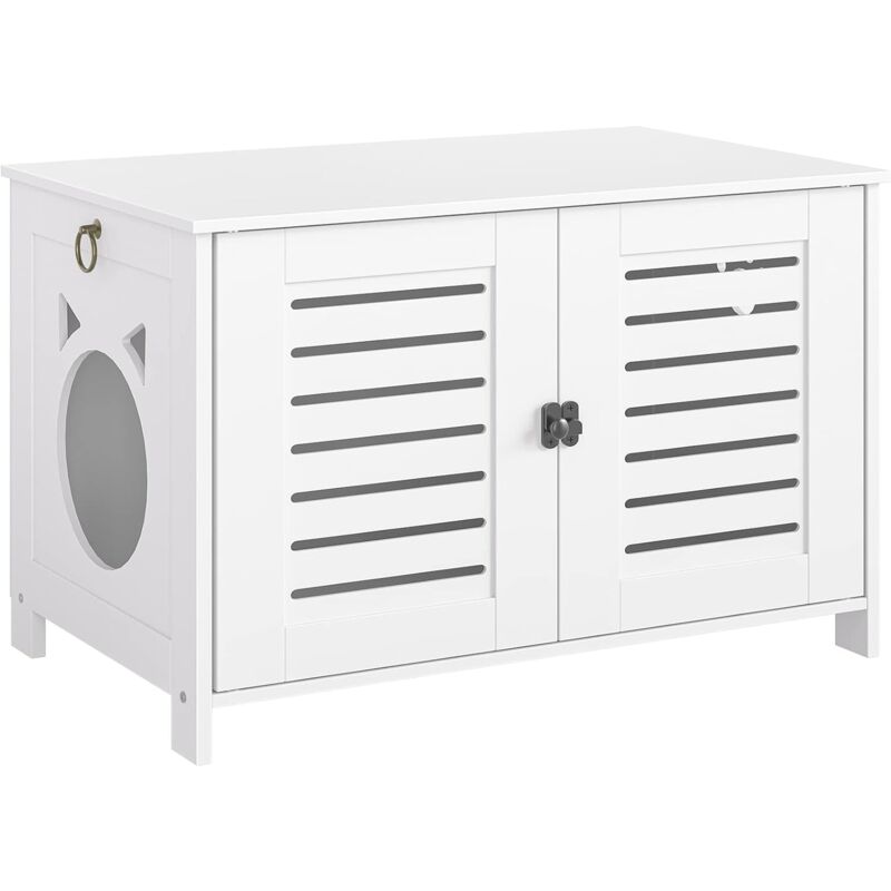 Maison de Toilette pour Chat, Meuble pour Animaux Persiennes Hoobro EWT60MW01