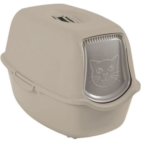 Bac à litière pour chat – Dimensions 56x40x39 cm – Plastique recyclé sans BPA – Filtre à charbon intégré pour odeurs – Rotho