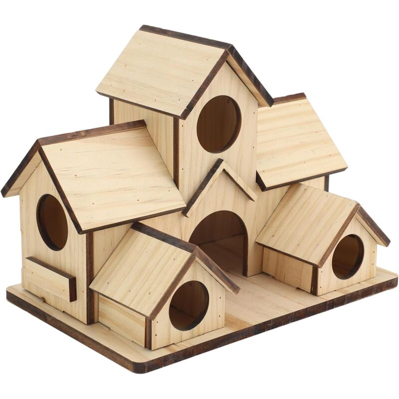 Maison D'oiseau en Bois inachevé à Peindre, Maison d'oiseaux Suspendue avec des Nichoirs de Design d'art pour Maisons d'oiseaux Décoratives pour