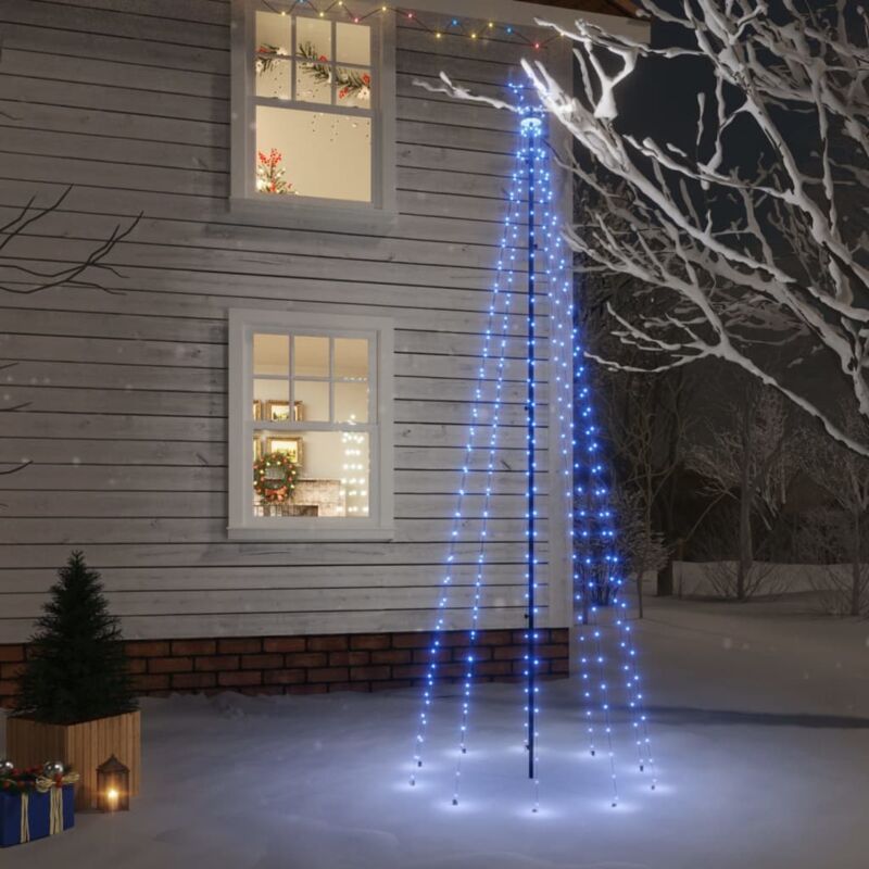 Image of Maison du'Monde - Albero di Natale con Puntale Blu 310 LED 300 cm - Blauw