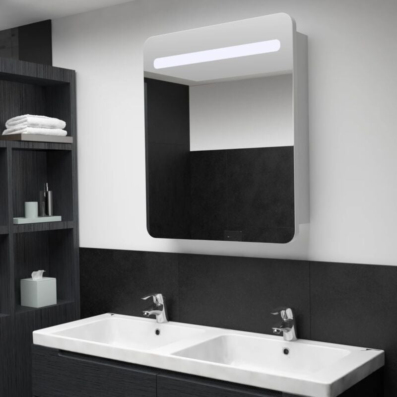 Prolenta Premium - Furniture Limited - Armoire de salle de bain à miroir led 68x9x80
